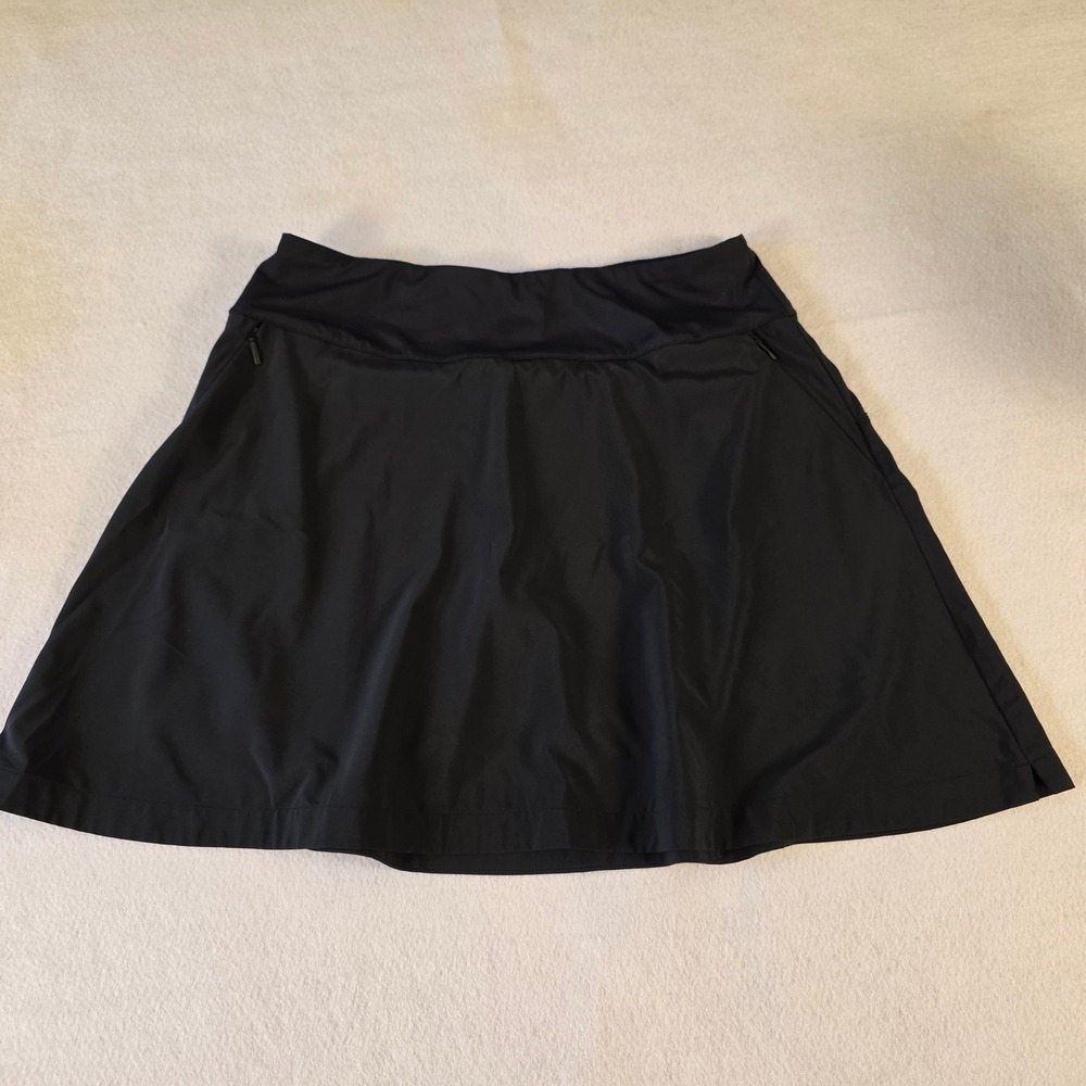Soft Surroundings Womens Black Active Skort Zipper Pockets Athletic Size M 2ED86